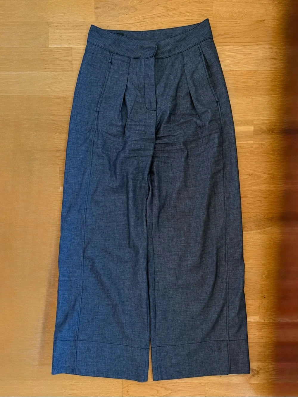 ZARA Edgy Denim Look Linen Pants Suit Set - XS